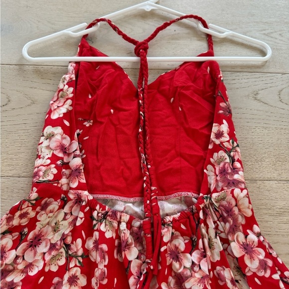 NWT Farm Rio Daisy Mini halter Dress cherry blossoms orient Size P - Picture 5 of 6